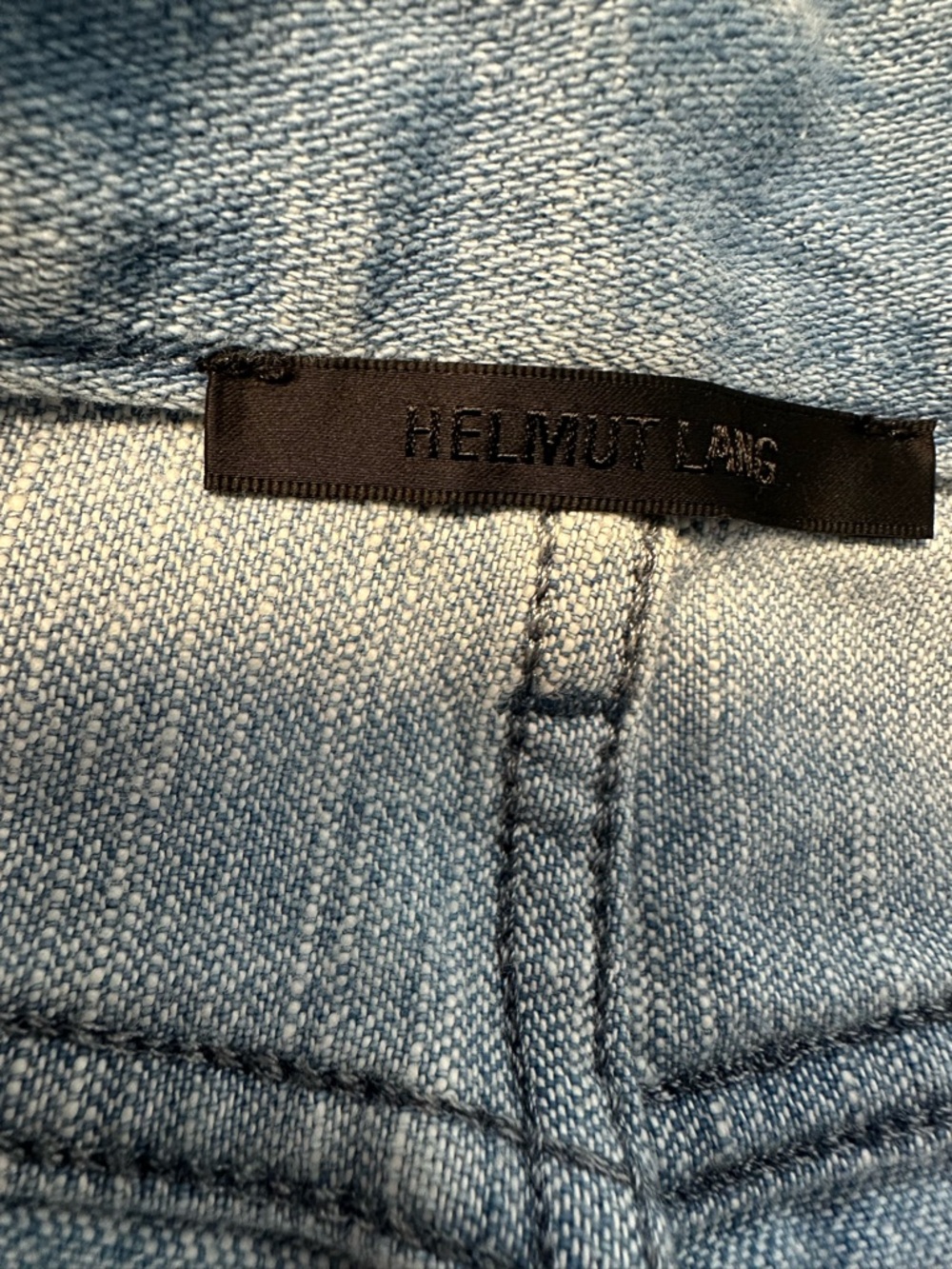 Helmut Lang Two-Tone Patchwork Blue Straight Jeans - Picture 7 of 15